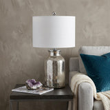 25" Clear Novelty Table Lamp With Drum Shade