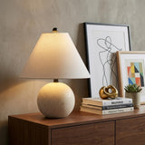 16" Beige Novelty Table Lamp With Empire Shade