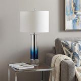27" Clear Novelty Table Lamp With Drum Shade