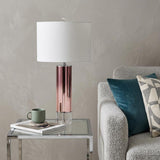 27" Clear Novelty Table Lamp With Drum Shade