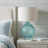 26" Clear Novelty Table Lamp With Drum Shade