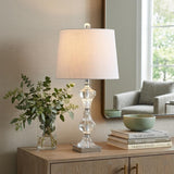 26" Silver Urn Table Lamp With Empire Shade