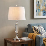27" Silver Novelty Table Lamp With Empire Shade