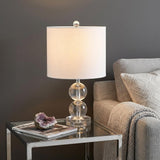 18" Clear Novelty Table Lamp With Drum Shade