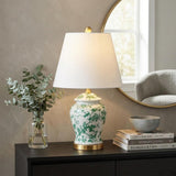 22" Gold Urn Table Lamp With Empire Shade
