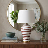29" Gold Novelty Table Lamp With Drum Shade