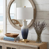 32" Gold Novelty Table Lamp With Drum Shade