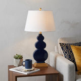 29" Gold Novelty Table Lamp With Drum Shade