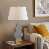 29" Gold Novelty Table Lamp With Drum Shade