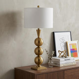 33" Gold Novelty Table Lamp With Drum Shade