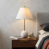 29" White Globe Table Lamp With Globe Shade
