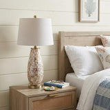 28" Gold Novelty Table Lamp With Drum Shade