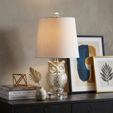 19" Silver And Clear Novelty Table Lamp With Empire Shade