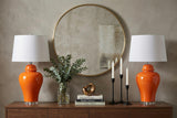 Set of Two 27" Clear Novelty Table Lamps With Globe Shades