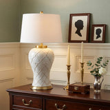 29" Gold Novelty Table Lamp With Drum Shade