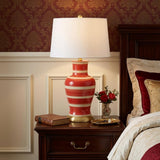 29" Gold Urn Table Lamp With Drum Shade
