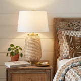 25" Gold Urn Table Lamp With Empire Shade