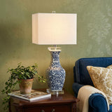 28" Clear Novelty Table Lamp With Square Shade