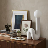 18" White Novelty Globe Lamp