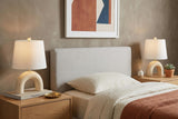 Set of Two 18" Clear Novelty Table Lamps With Empire Shades