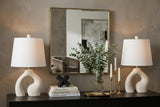 Set of Two 19" Clear Novelty Table Lamps With Empire Shades