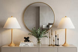 Set of Two 25" Brown Table Lamps With Empire Shades