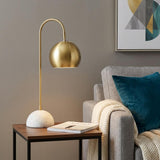 24" White Novelty Table Lamp With Globe Shade