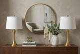 Set of Two 23" Clear Novelty Table Lamps With Empire Shades