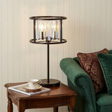 22" Antiqued Bronze Novelty Table Lamp With Globe Shade