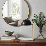 14" White Novelty Table Lamp With Novelty Shade