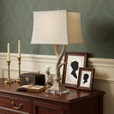 30" Clear Antlers Table Lamp With Shade