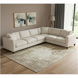 8' X 10' Tan And Beige Abstract Washable Area Rug With UV Protection