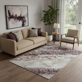 5' X 8' Blue And Gold Nautical Washable Area Rug With UV Protection