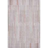 3' X 5' Coral And Beige Striped Washable Area Rug With UV Protection