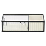 9" Black Metal Vanity Flush Mounted Sconce