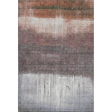 5' X 8' Rust And Ivory Abstract Washable Area Rug With UV Protection