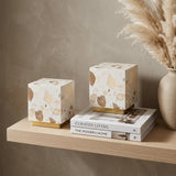Set of Two 5" Gold Square USB Table Lamps With Square Shades