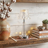 12" Silver Novelty USB Table Lamp With Empire Shade