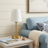 13" Gold USB Table Lamp With Empire Shade