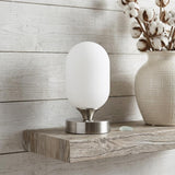 8" Nickel Novelty USB Table Lamp
