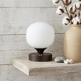 6" Antiqued Bronze Novelty USB Table Lamp With Globe Shade