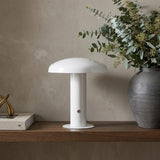 11" White Novelty USB Table Lamp With Globe Shade