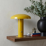 11" Yellow Novelty USB Table Lamp With Globe Shade