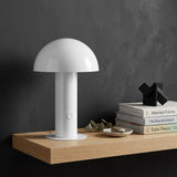 11" White Novelty USB Table Lamp With Globe Shade