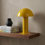 11" Yellow Novelty USB Table Lamp With Globe Shade