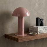 11" Pink Novelty USB Table Lamp With Globe Shade