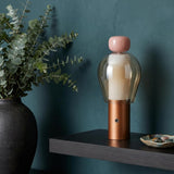 11" Copper USB Table Lamp