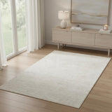 4' X 5' Cream And Beige Geometric Area Rug