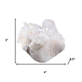 3" White Glass Crystal