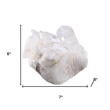 6" White Glass Crystal
